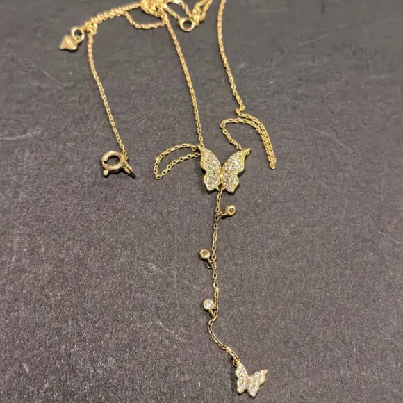 Gold-Tone Butterfly Necklace - Picture 4 of 7